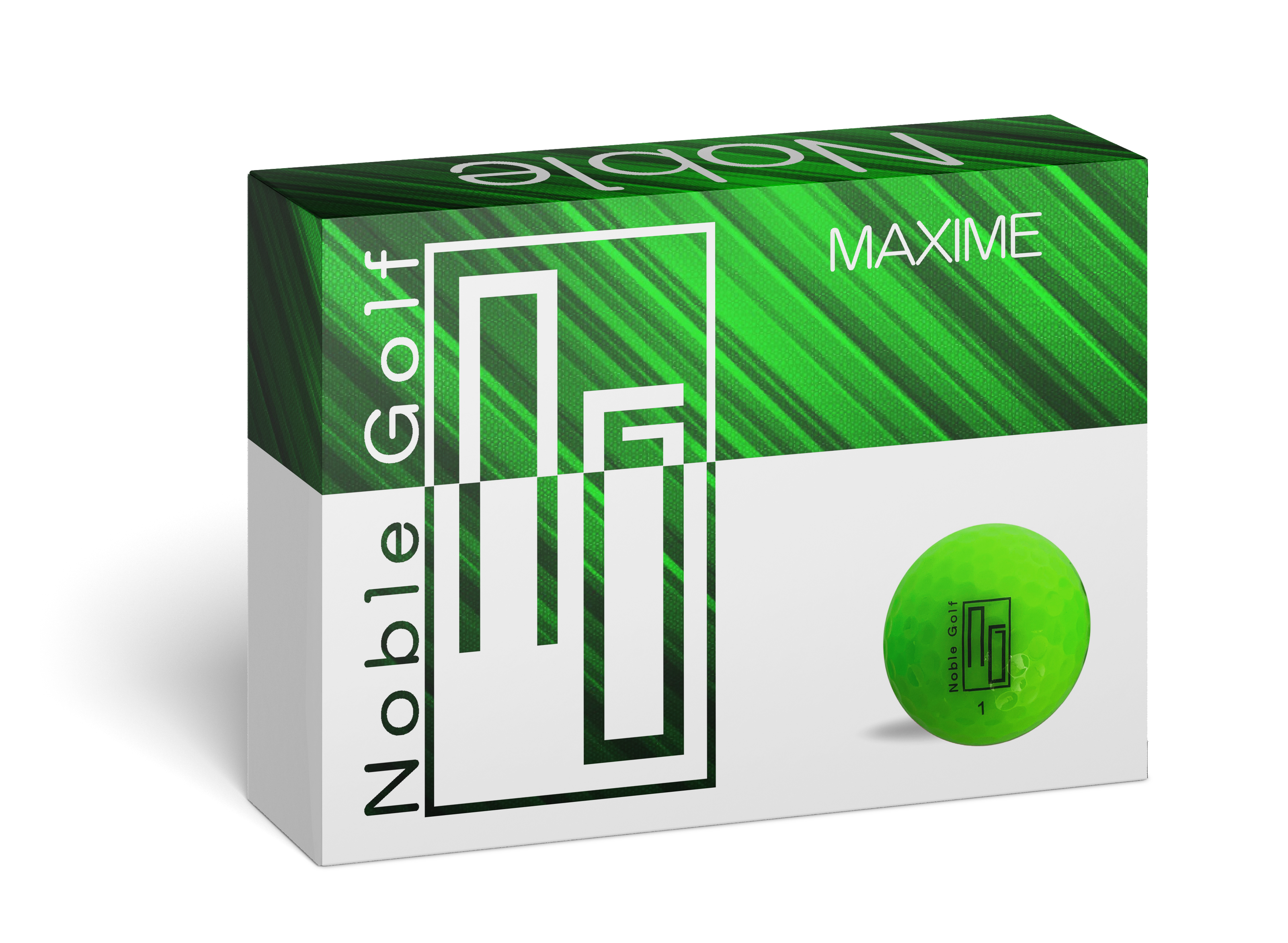 Personalisierter Noble MAXIME Golfball Grün (1 Dutzend)