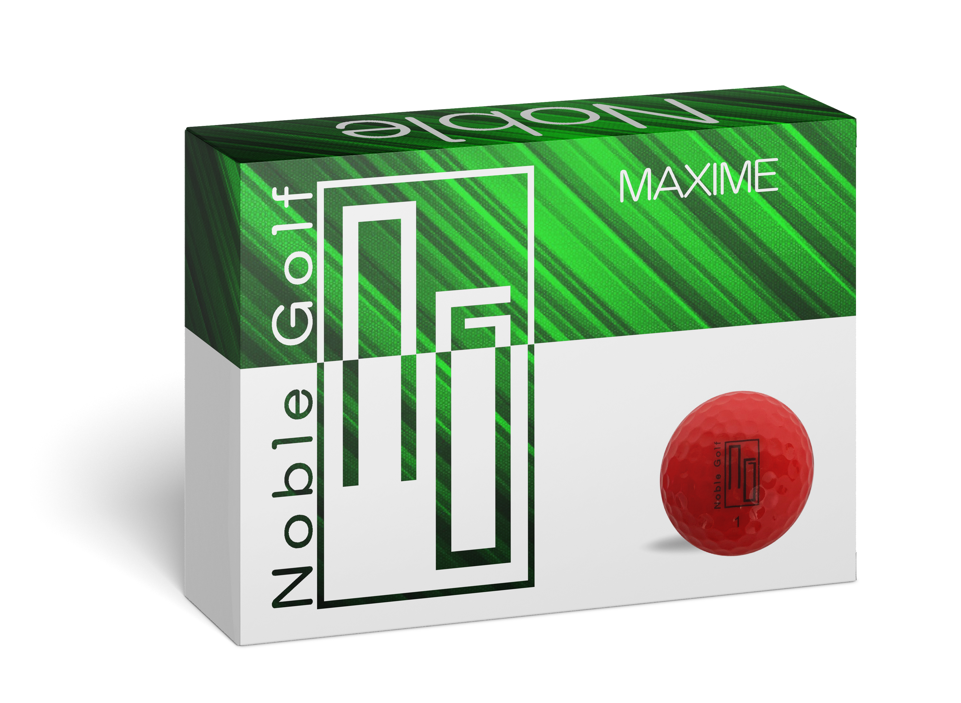 Personalisierter Noble MAXIME Golfball Rot (1 Dutzend)