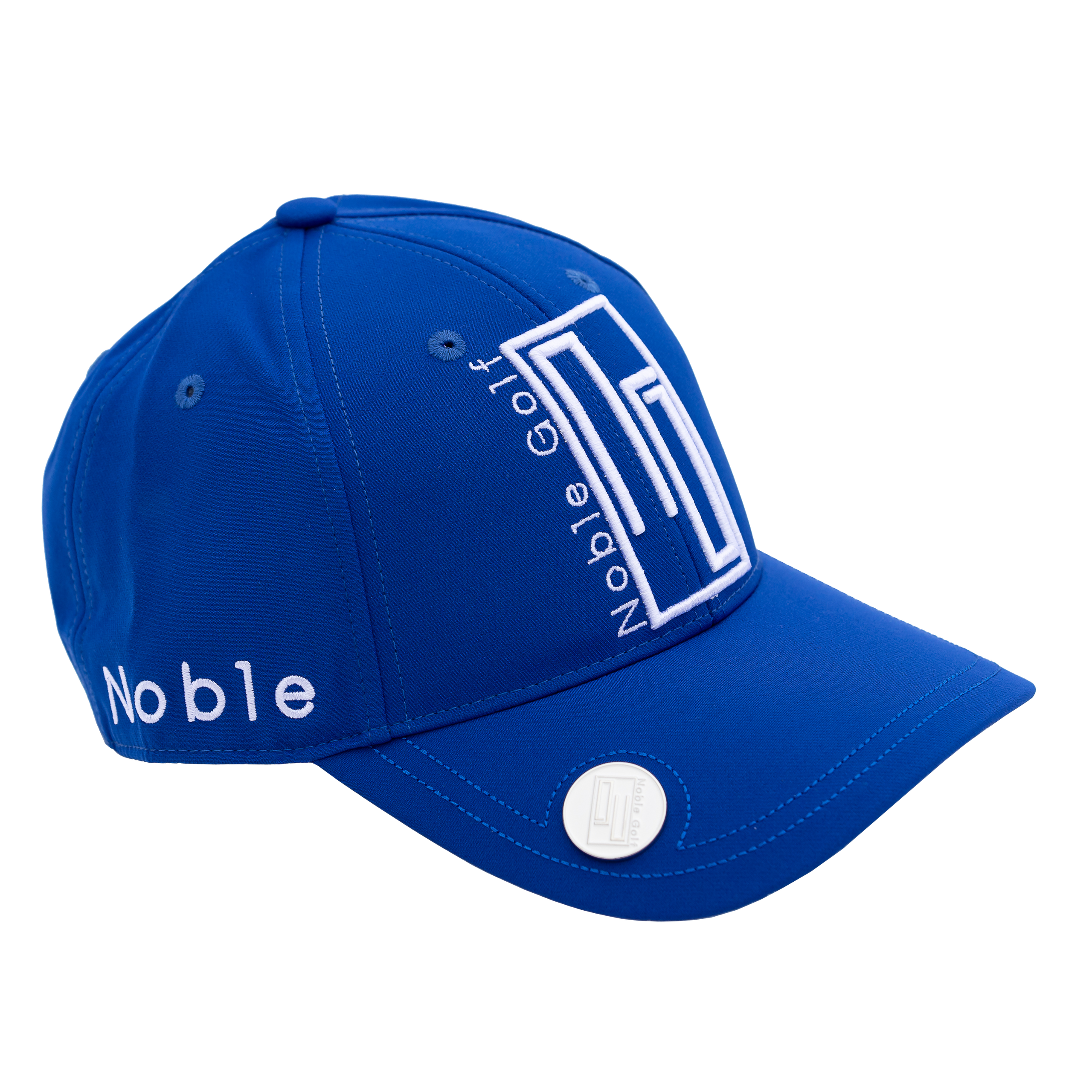 Classy golf cap with ball marker